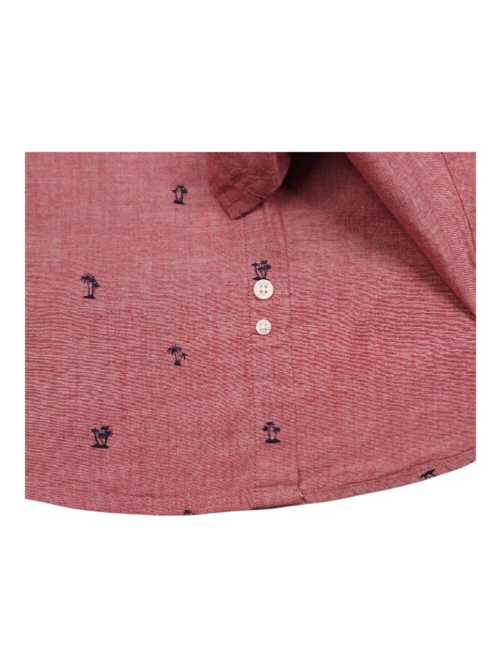 U.S. Polo Assn. Mens Red Short Sleeve Button-Down Shirt With Palm Tree Print Siz - Picture 8 of 9